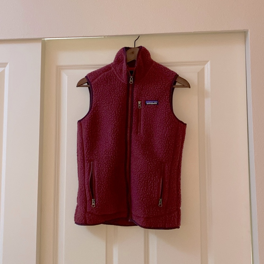 XS Fleece Patagonia Vest Maroon